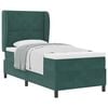 vidaXL Cama tipo Box Spring Verde oscuro 190 x 90 cm Poli&eacute;ster
