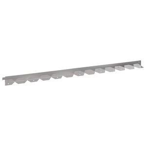 vidaXL Borde de C&eacute;sped 10 pcs 102 x 4 x 4 cm Acero Plateado