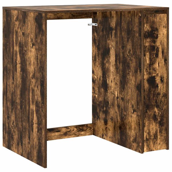 vidaXL Armario para lavadora con puerta Roble ahumado 87 x 60 x 89 cm