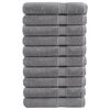 vidaXL Toallas premium SOLUND 10 uds gris 100x200 cm 600 gsm