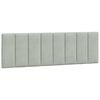 vidaXL Cabecero de cama acolchado Hanko terciopelo gris claro 152 cm