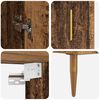 vidaXL Aparador alto 2 pcs Madera envejecida Madera de ingenier&iacute;a
