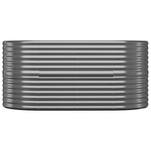 vidaXL Jardinera arriate acero galvanizado antracita 152x80x68 cm