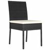 vidaXL Conjunto de Comedor de Jard&iacute;n 7 pcs Negro