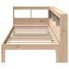 vidaXL Cama con estanter&iacute;a sin colch&oacute;n madera maciza de pino 100x200cm