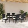 vidaXL Conjunto de Comedor de Jard&iacute;n 7 pcs Negro