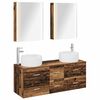vidaXL Juego de muebles de ba&ntilde;o 5 uds. Madera envejecida