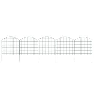 vidaXL Set de valla de jard&iacute;n arqueada verde 77,5x78,5 cm