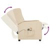 vidaXL Sillón de masaje eléctrico tela color crema