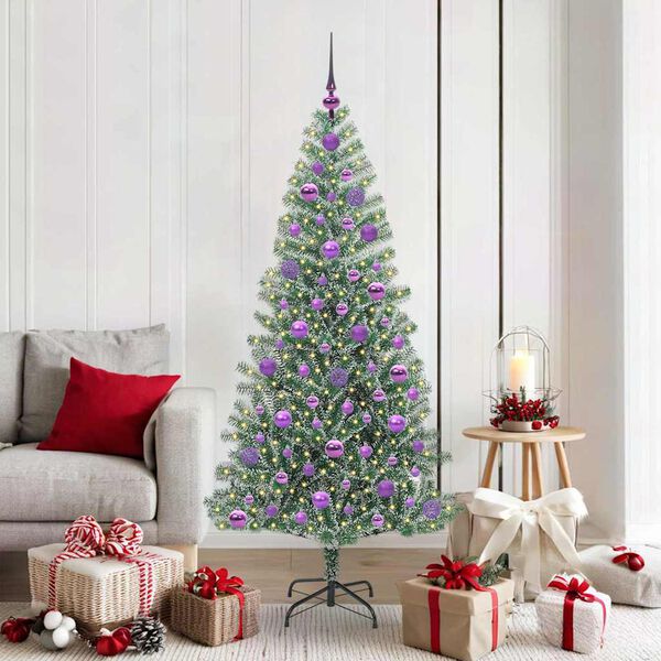 vidaXL &Aacute;rbol de Navidad Artificial Nevado con Luz LED Verde y 180 cm