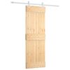 vidaXL Puerta Corredera Natural y Blanco 70 x 210 cm