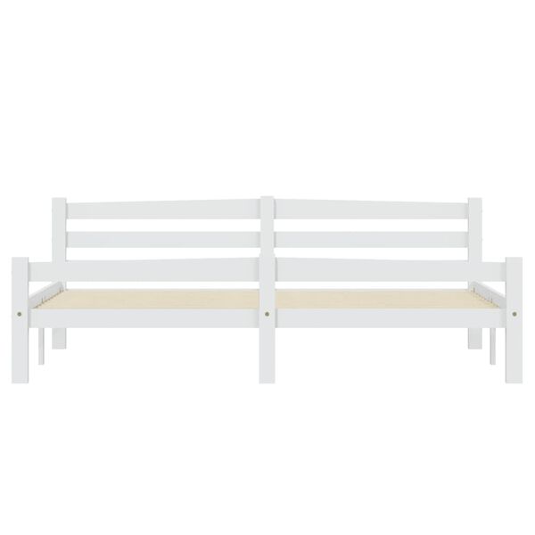 vidaXL Estructura de cama sin colchón madera de pino blanco 180x200 cm