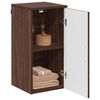 vidaXL Gabinete de Ba&ntilde;o con puerta Roble Marr&oacute;n 30 x 31,5 x 61 cm