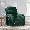 vidaXL Sill&oacute;n reclinable de masaje el&eacute;ctrico terciopelo verde oscuro