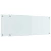 vidaXL Salpicadero de cocina 2 uds. Blanco 100 x 40 cm vidrio templado