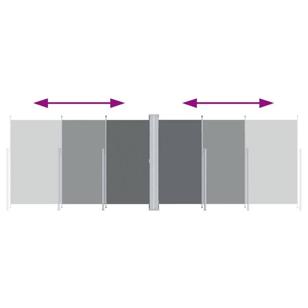 vidaXL Toldo lateral retr&aacute;ctil antracita 200x600 cm