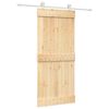 vidaXL Puerta corredera con herrajes madera maciza de pino 90x210 cm