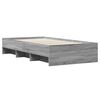 vidaXL Estructura de cama madera de ingenier&iacute;a gris Sonoma 90x190 cm
