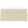vidaXL Cama box spring con colch&oacute;n tela color crema 160x200 cm
