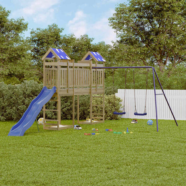 vidaXL Parque infantil de exterior madera de pino impregnada