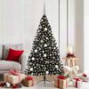 vidaXL &Aacute;rbol de Navidad Artificial Preiluminado Negro 180 cm PVC