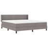 vidaXL Cama tipo Box Spring con colch&oacute;n Taup&eacute; 200 x 180 cm Poli&eacute;ster