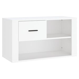 vidaXL Zapatero madera contrachapada blanco 80x35x45 cm
