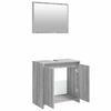 vidaXL Set de muebles de ba&ntilde;o 2 pzas madera contrachapada gris sonoma