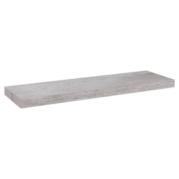 vidaXL Estante flotante pared 2 uds MDF gris hormig&oacute;n 80x23,5x3,8 cm