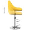 vidaXL Taburete de bar de terciopelo amarillo mostaza