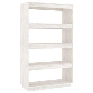 vidaXL Estanter&iacute;a/divisor espacios madera pino blanco 80x35x135 cm