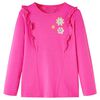 Camiseta infantil de manga larga rosa oscuro 140