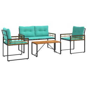 vidaXL Juego de muebles de exterior 4 uds. Tuquesa
