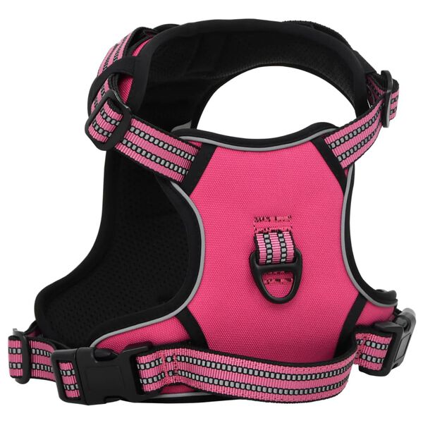 vidaXL Arnés para perros con bandas reflectantes ajustables rosa M