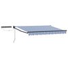 vidaXL Toldo Retr&aacute;ctil El&eacute;ctrico Azul, Blanco, Antracita 2,5 x 2 m