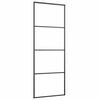 vidaXL Puerta corredera con set herrajes vidrio ESG aluminio 76x205 cm