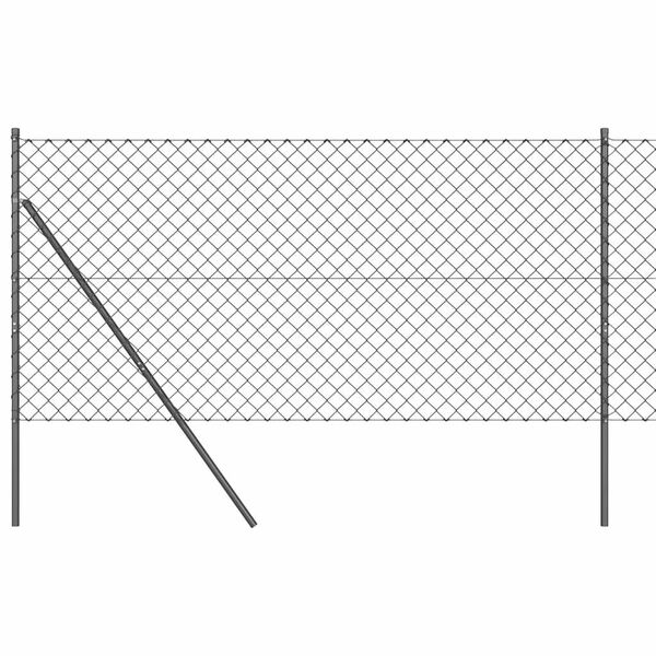 vidaXL Poste de Valla Gris 25 x 1,4 m (malla de 60 x 60 mm)