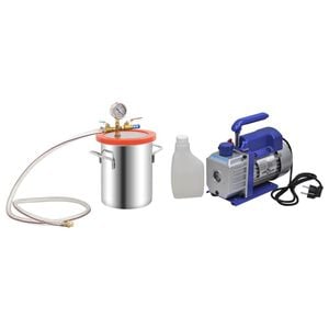 vidaXL C&aacute;mara de vac&iacute;o con bomba de una etapa 5,5 L
