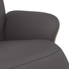 vidaXL Sill&oacute;n reclinable con reposapi&eacute;s cuero sint&eacute;tico gris