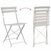 vidaXL Silla de jard&iacute;n plegable 2 pcs Beige 42 x 46 x 82cm Metal