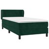 vidaXL Cama box spring con colch&oacute;n terciopelo verde oscuro 80x200 cm