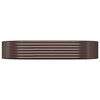 vidaXL Jardinera arriate acero galvanizado marr&oacute;n 214x140x36cm