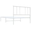 vidaXL Estructura cama sin colchón con cabecero metal blanco 80x200 cm