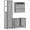 vidaXL Set de muebles de baño 3 pzas madera contrachapada gris sonoma