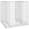 vidaXL Muro gaviones para contenedor basura galvanizado 110x100x110 cm
