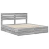 vidaXL Estructura de cama Gris Sonoma 200 x 200 cm Madera Ingenieril