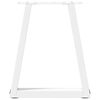 vidaXL Patas para mesa de centro en forma de V (2 unidades), color blanco, 38 x (42-43,3) cm, acero