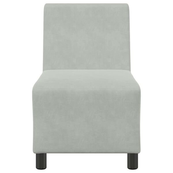 Sof&aacute; modular vidaXL sin brazos gris claro 55 cm terciopelo