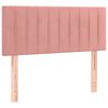 vidaXL Cama box spring colch&oacute;n y LED terciopelo rosa 80x200 cm