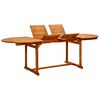 vidaXL Mesa de comedor jard&iacute;n madera maciza acacia (160-240)x100x75 cm